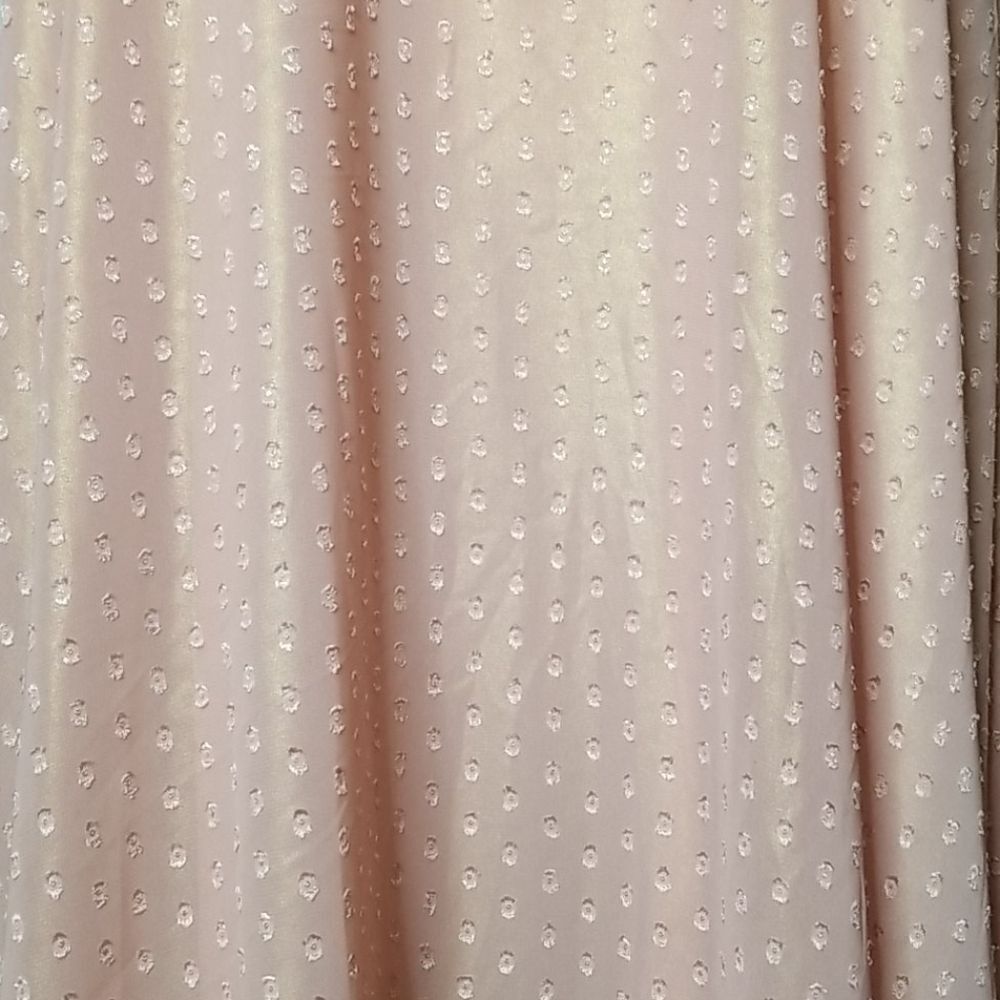 Asos Iridescent Rose Gold Pink Polkadot Dress 14 - Picture 3 of 7